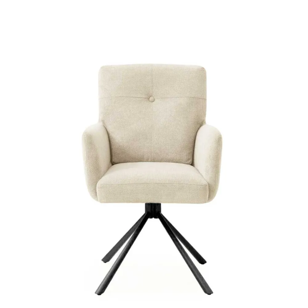 Wohnen Wohnzimmerstühle*Drehbare Armlehnstühle in Beige - Laans (2er Set)