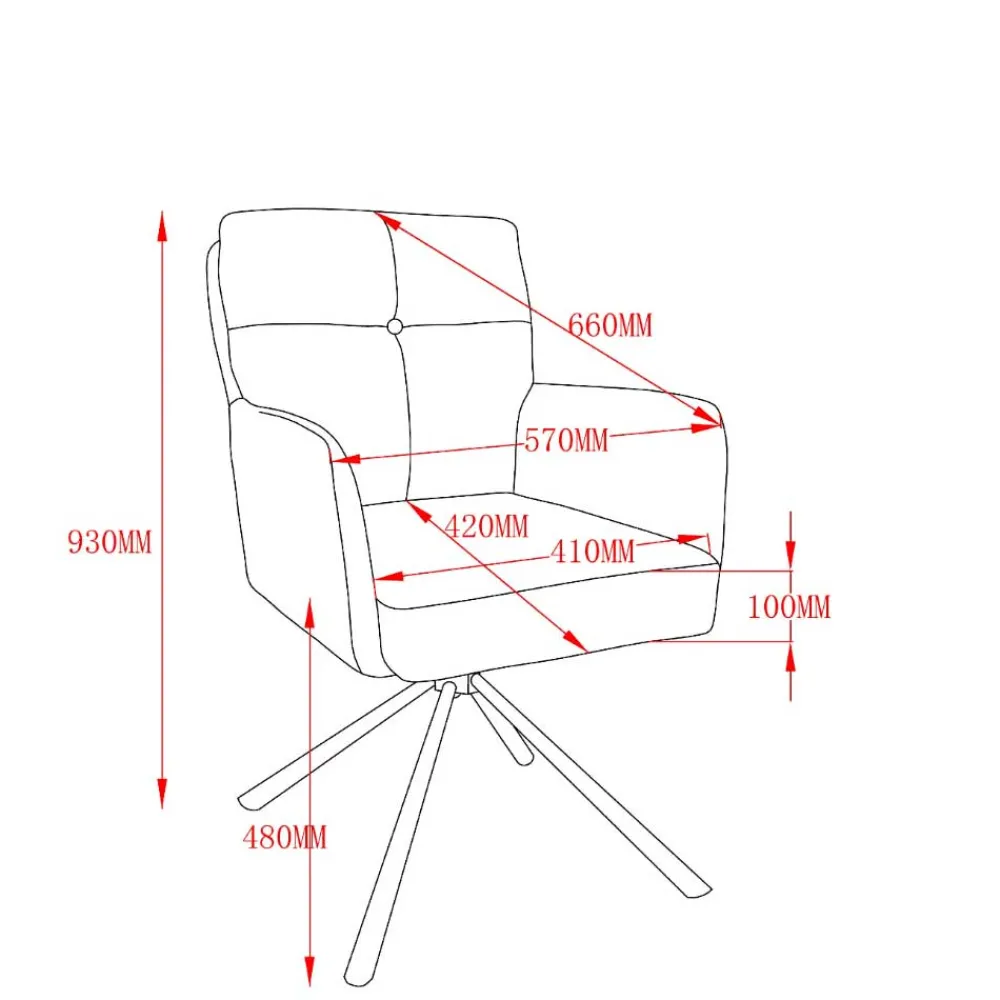 Wohnen Wohnzimmerstühle*Drehbare Armlehnstühle in Beige - Laans (2er Set)