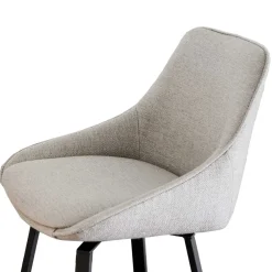 Wohnen Skandinavische Möbel|Schwarze Möbel*Drehbare Barstühle in Beige - Taja (2er Set)