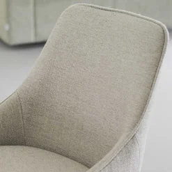 Wohnen Skandinavische Möbel|Schwarze Möbel*Drehbare Barstühle in Beige - Taja (2er Set)