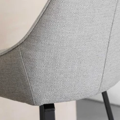 Wohnen Skandinavische Möbel|Schwarze Möbel*Drehbare Barstühle in Beige - Taja (2er Set)