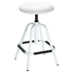 Wohnen Bürostühle*Drehbarer Arbeitshocker in Weiß mit Schwarz - Zengos