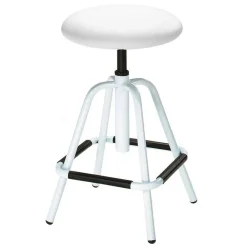 Wohnen Bürostühle*Drehbarer Arbeitshocker in Weiß mit Schwarz - Zengos