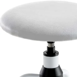 Wohnen Bürostühle*Drehbarer Arbeitshocker in Weiß mit Schwarz - Zengos