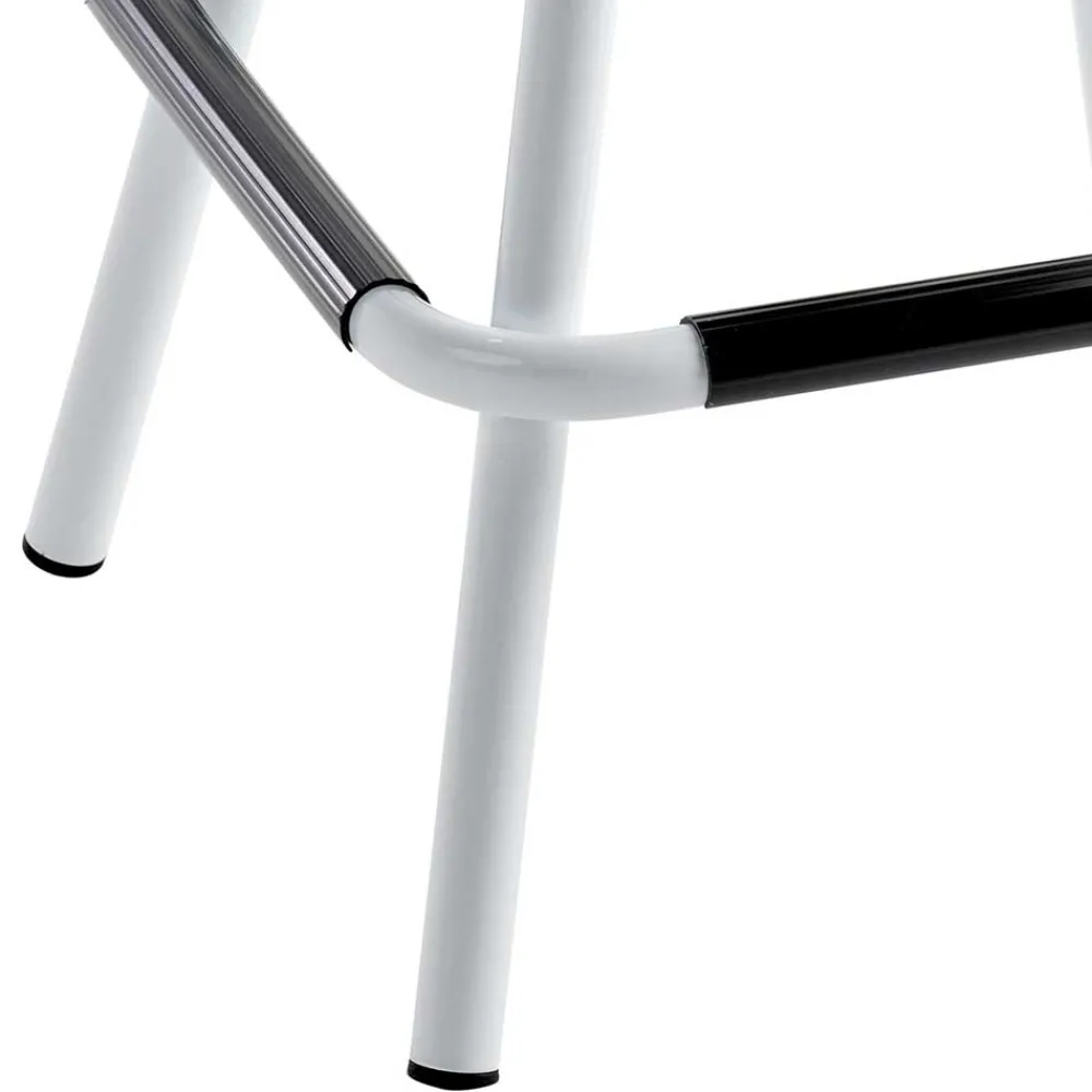 Wohnen Bürostühle*Drehbarer Arbeitshocker in Weiß mit Schwarz - Zengos