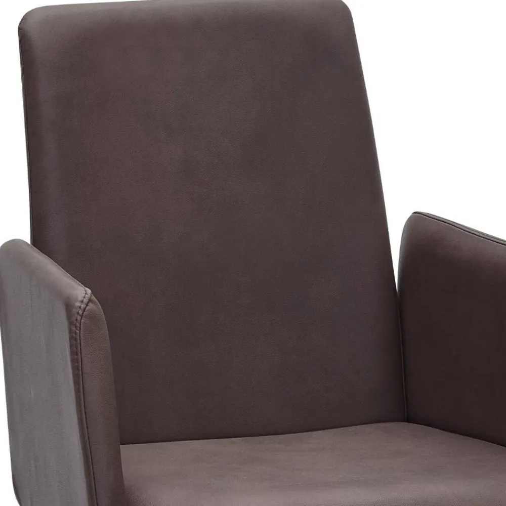 Wohnen Wohnzimmerstühle*Drehbarer Armlehnen-Stuhl in Dunkelbraun - Palma