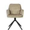 Wohnen Wohnzimmerstühle*Drehbarer Armlehnenstuhl in Beige Samt - Maylon