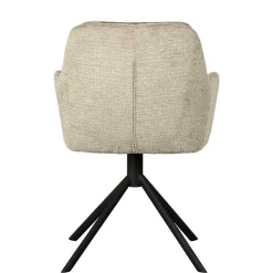 Wohnen Wohnzimmerstühle*Drehbarer Armlehnenstuhl in Beige Samt - Maylon