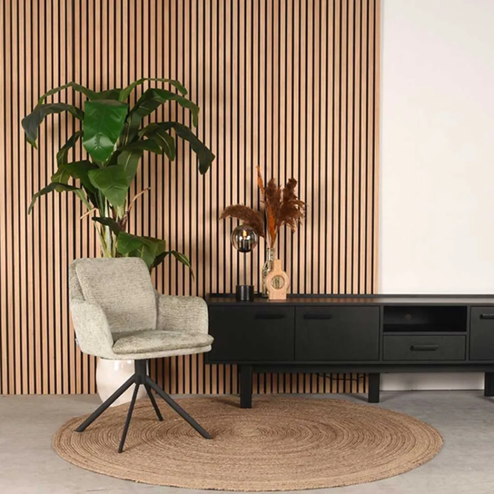 Wohnen Wohnzimmerstühle*Drehbarer Armlehnenstuhl in Beige Samt - Maylon