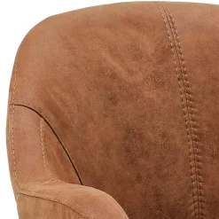 Wohnen Wohnzimmerstühle*Drehbarer Armlehnenstuhl in Cognac Braun - Finallo