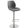 Wohnen Drehbarer Barstuhl in Anthrazit & Edelstahl - Anturina