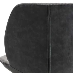 Wohnen Drehbarer Barstuhl in Anthrazit & Edelstahl - Anturina