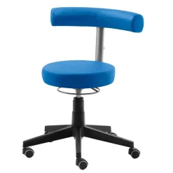 Wohnen Bürostühle*Drehbarer Bürohocker in Blau mit Schwarz - Vannos