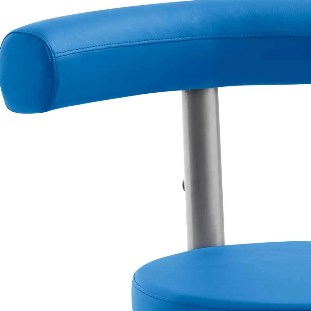 Wohnen Bürostühle*Drehbarer Bürohocker in Blau mit Schwarz - Vannos