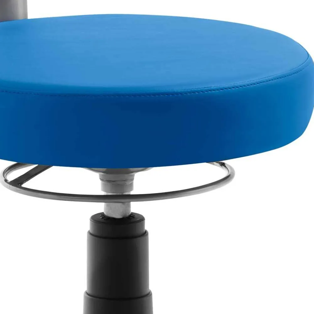 Wohnen Bürostühle*Drehbarer Bürohocker in Blau mit Schwarz - Vannos