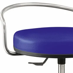 Wohnen Bürostühle*Drehbarer Bürohocker in Blau Kunstleder - Balanza
