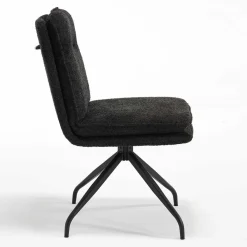 Wohnen Küchenstühle|Esszimmerstühle*Drehbarer Essstuhl in Anthrazit Boucle - Icoleran (2er Set)