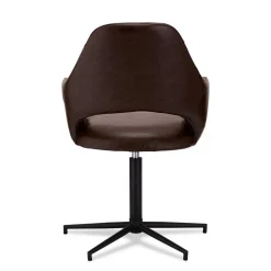 Wohnen Braune Möbel|Retro Möbel*Drehbarer Esstisch Stuhl mit Armlehnen - Viper (2er Set)