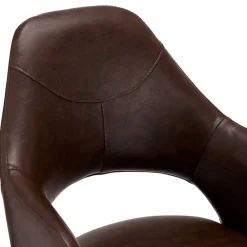 Wohnen Braune Möbel|Retro Möbel*Drehbarer Esstisch Stuhl mit Armlehnen - Viper (2er Set)