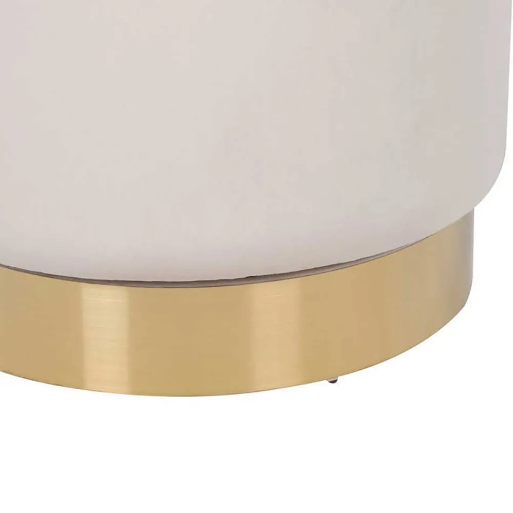 Wohnen Barhocker*Drehbarer Hocker in Cremeweiß Samt - Yaderra