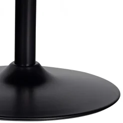 Wohnen Rattanmöbel*Drehbarer Hocker mit Tellerfuß in Schwarz - Zavamanco