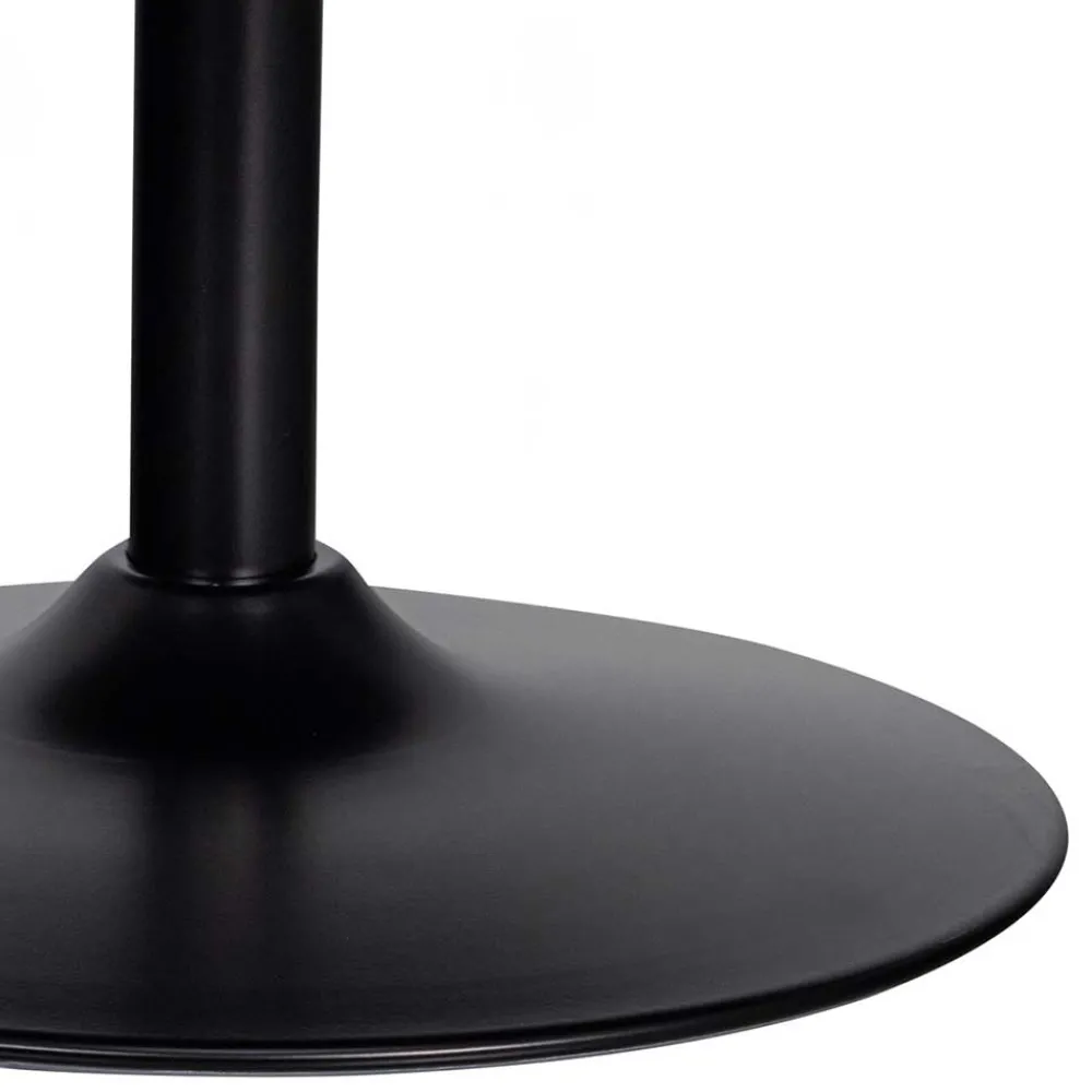 Wohnen Rattanmöbel*Drehbarer Hocker mit Tellerfuß in Schwarz - Zavamanco