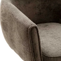 Wohnen Schwarze Möbel|Braune Möbel*Drehbarer Küchenstuhl mit Armlehnen - Ishi (2er Set)