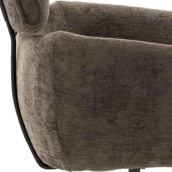 Wohnen Schwarze Möbel|Braune Möbel*Drehbarer Küchenstuhl mit Armlehnen - Ishi (2er Set)