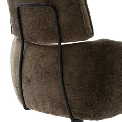 Wohnen Schwarze Möbel|Braune Möbel*Drehbarer Küchenstuhl mit Armlehnen - Ishi (2er Set)