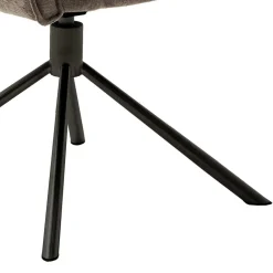 Wohnen Schwarze Möbel|Braune Möbel*Drehbarer Küchenstuhl mit Armlehnen - Ishi (2er Set)