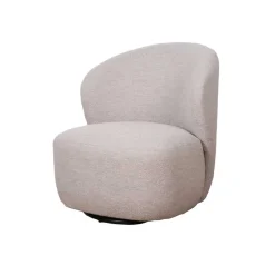 Wohnen Drehbarer Lesesessel in Cremeweiß Boucle - Cleas