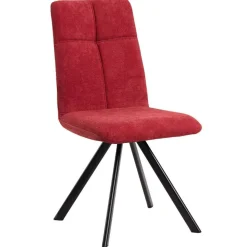 Wohnen Küchenstühle|Esszimmerstühle*Drehbarer Polsterstuhl in Rot - Tefano (2er Set)