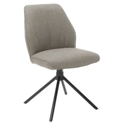 Wohnen Braune Möbel|Küchenstühle*Drehbarer Polsterstuhl in Hellbraun - Asticio (2er Set)