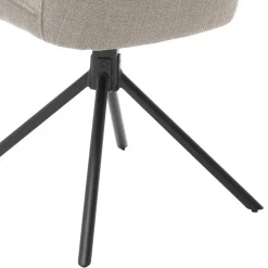 Wohnen Braune Möbel|Küchenstühle*Drehbarer Polsterstuhl in Hellbraun - Asticio (2er Set)