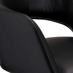 Wohnen Drehbarer Retro Armlehnenstuhl in Schwarz - Lugon (2er Set)