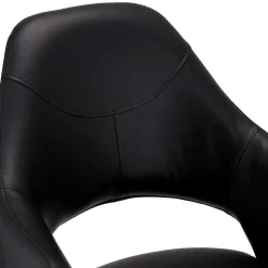 Wohnen Drehbarer Retro Armlehnenstuhl in Schwarz - Lugon (2er Set)