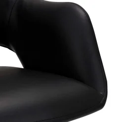 Wohnen Drehbarer Retro Armlehnenstuhl in Schwarz - Lugon (2er Set)