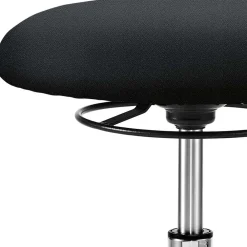 Wohnen Drehbarer Schreibtisch Hocker in Schwarz & Alu - Ruvenz