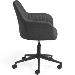 Wohnen Bürostühle*Drehbarer Schreibtischstuhl mit Armlehnen in Grau - Vindo