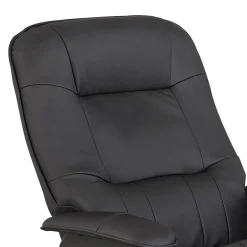 Wohnen Drehbarer Sessel mit Hocker in Schwarz - Fidarela (zweiteilig)