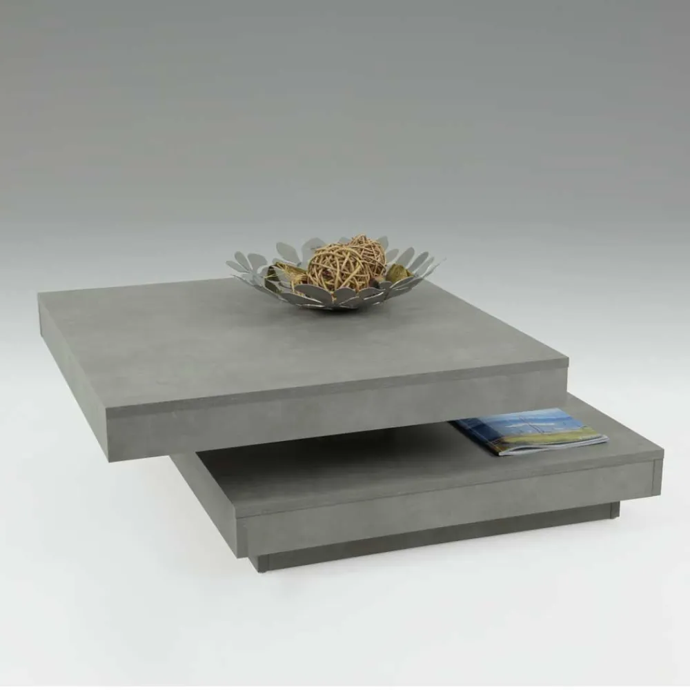 Wohnen Küchentische|Esszimmertische*Drehbarer Sofatisch in Beton Optik - California