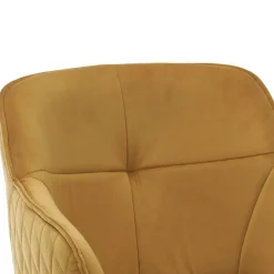 Wohnen Wohnzimmerstühle*Drehbarer Tischsessel in Gold Samt - Bagavano (2er Set)