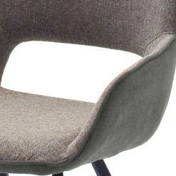 Wohnen Drehbarer Tischsessel in hellem Grau - Kiano (2er Set)