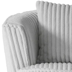 Wohnen Retro Möbel|Sessel*Drehbarer Wohnzimmersessel in Hellgrau - Iliana