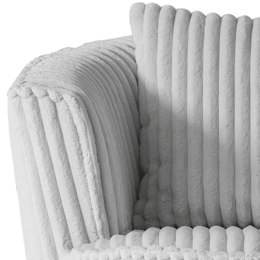 Wohnen Retro Möbel|Sessel*Drehbarer Wohnzimmersessel in Hellgrau - Iliana