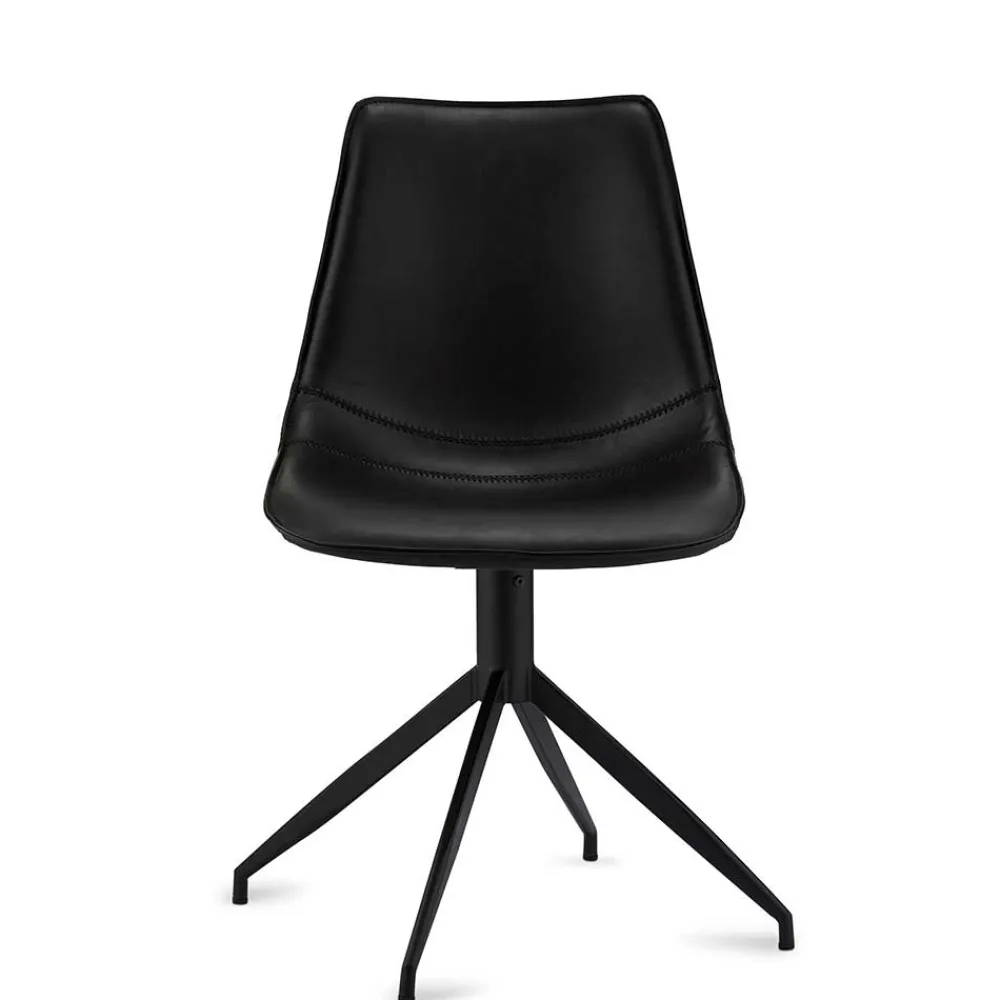 Wohnen Bürostühle*Drehbares Küchenstuhl-Set in Schwarz - Pravoria (2er Set)