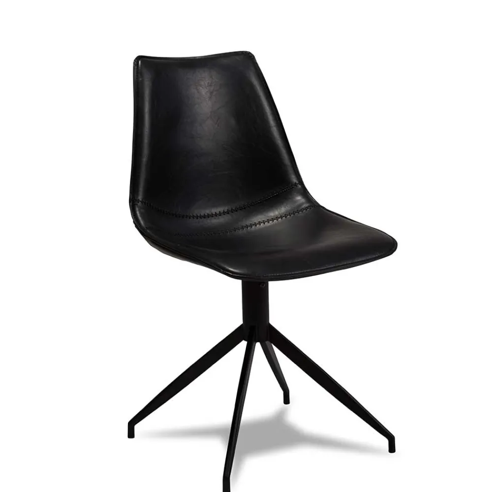 Wohnen Bürostühle*Drehbares Küchenstuhl-Set in Schwarz - Pravoria (2er Set)