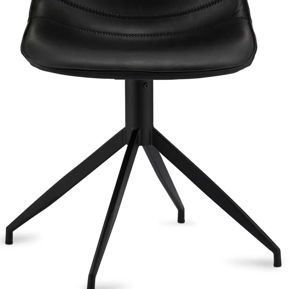 Wohnen Bürostühle*Drehbares Küchenstuhl-Set in Schwarz - Pravoria (2er Set)