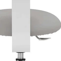 Wohnen Drehhocker mit Lehne in Grau & Alu - Liony