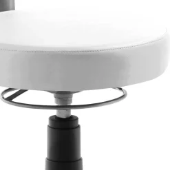 Wohnen Drehhocker mit Lehne in Weiß & Schwarz - Diamony